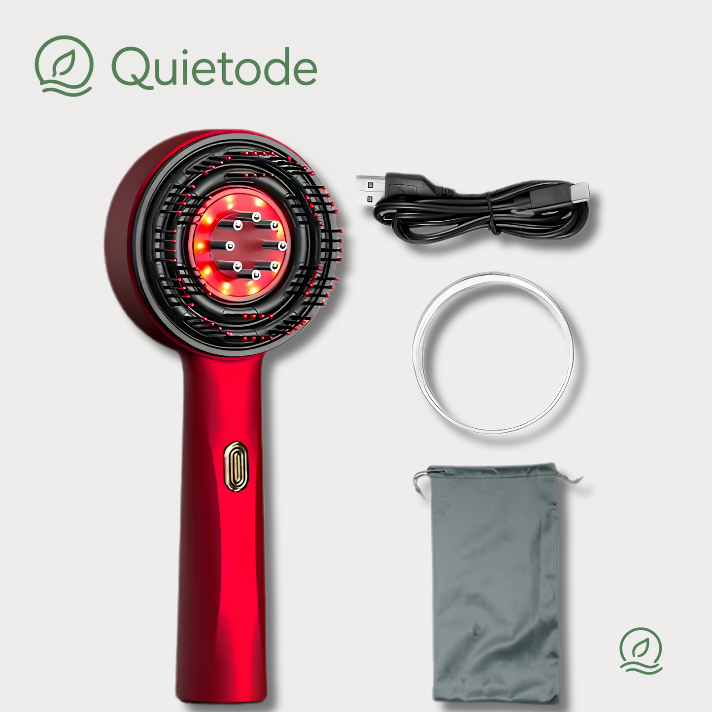 Red Light Scalp Massage Comb — Vibration Hair Growth Therapy Brush