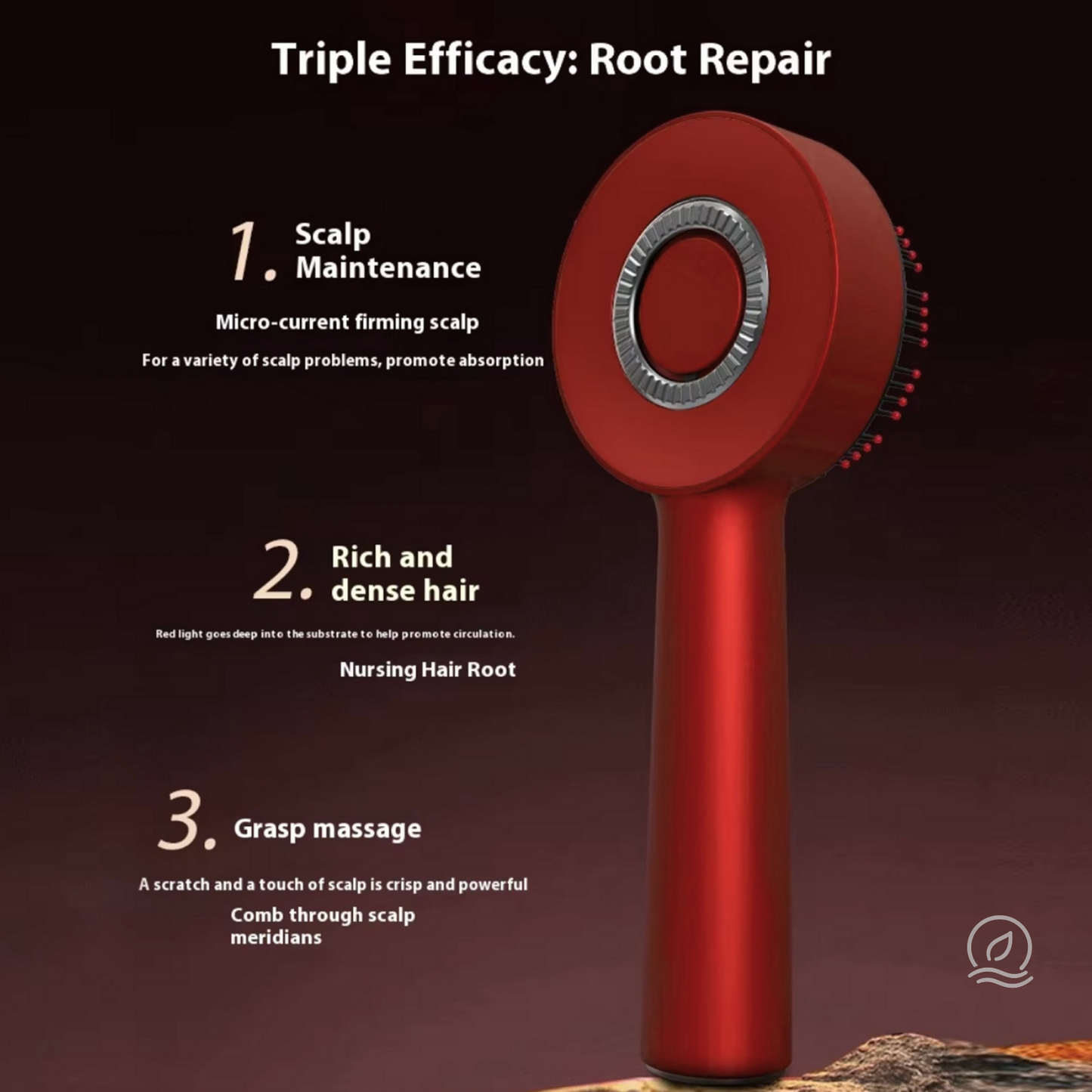 Red Light Scalp Massage Comb — Vibration Hair Growth Therapy Brush