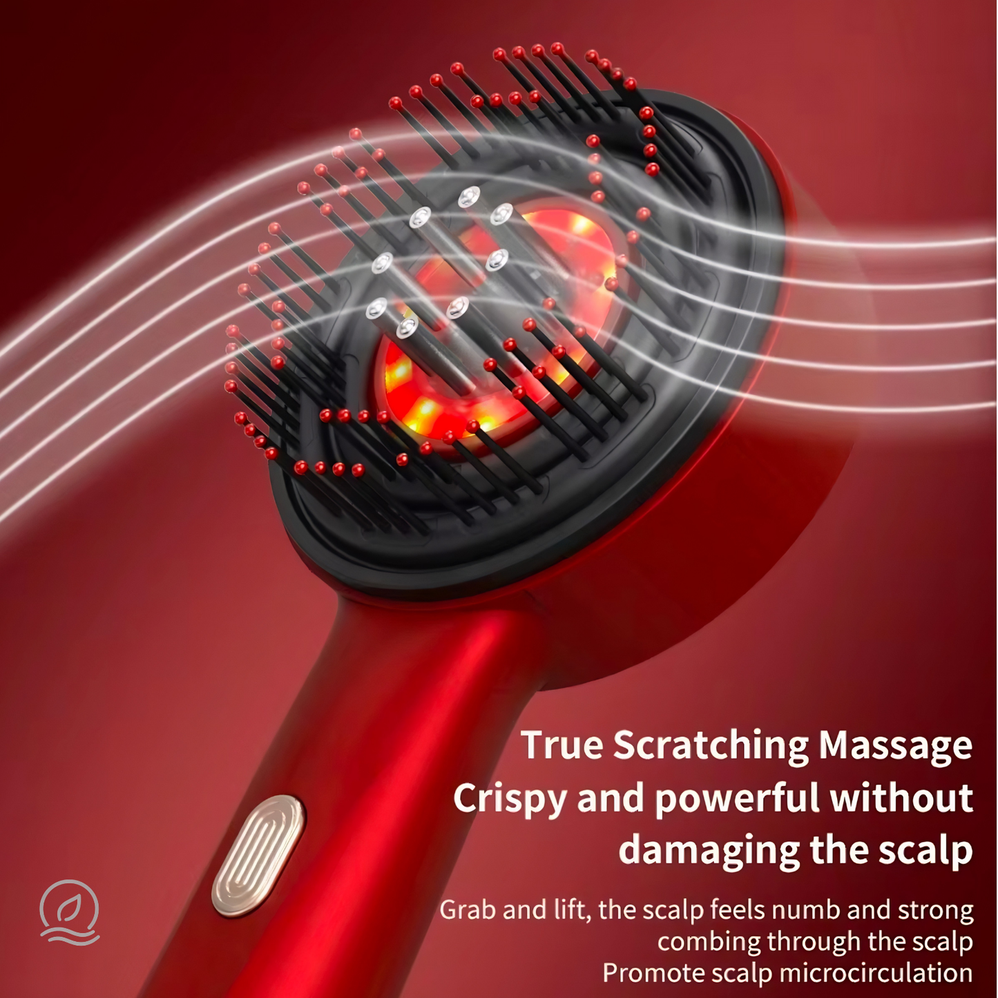 Red Light Scalp Massage Comb — Vibration Hair Growth Therapy Brush