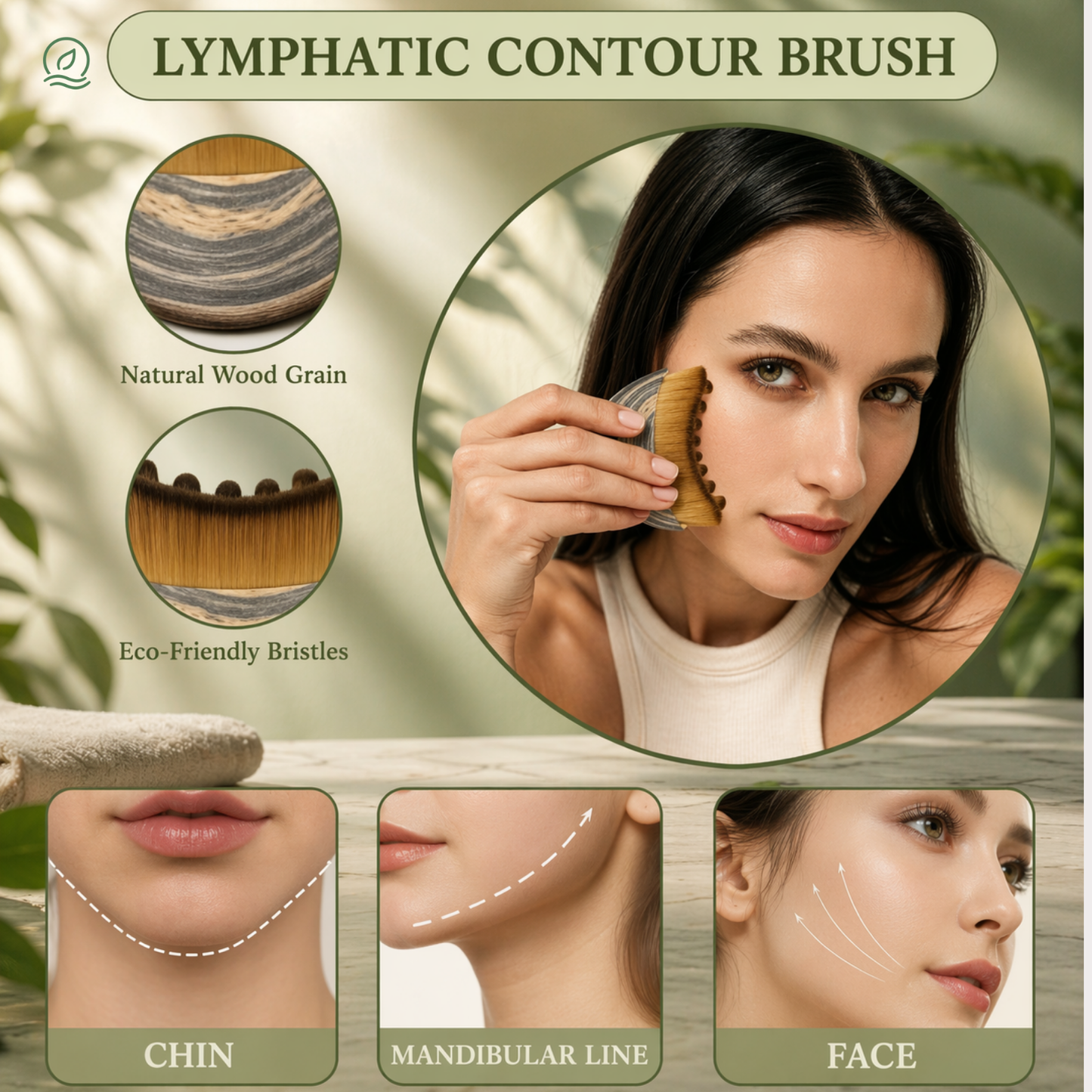 Wooden Crescent Gua Sha — Face & Neck Lymphatic Tool